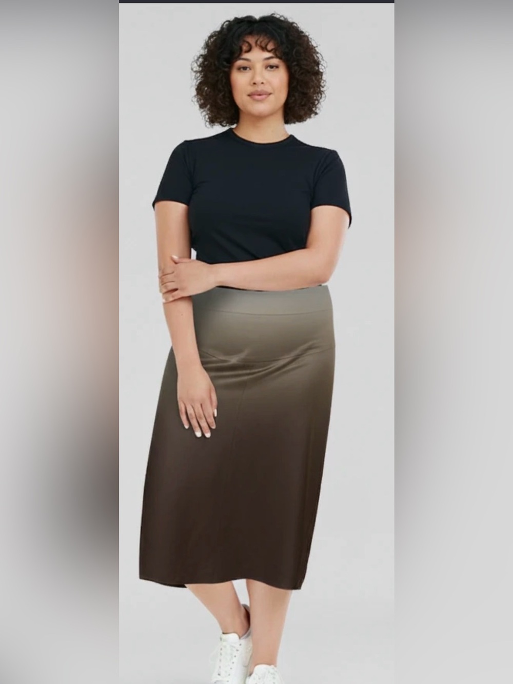 Nine West Dark Brown Straight Skirt